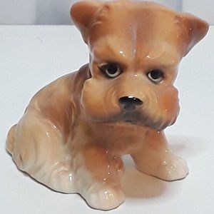 NORCREST 1950s-60s Vintage Lil Pouty Pup Porcelain Figurine Doggie